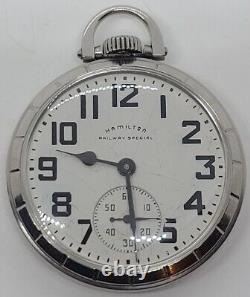 Vintage 1959 HAMILTON Railway Special 21J Railroad Grade 992B Pocket Watch 16s