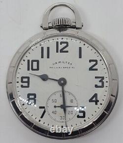 Vintage 1959 HAMILTON Railway Special 21J Railroad Grade 992B Pocket Watch 16s