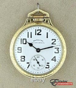 Vintage 1966 Hamilton Railway Special 992 B 10k Gold Filled Pocket Watch