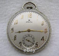 Vintage Art Deco Hamilton Masterpiece 23j 23 Jewel 14k Gold Filled Pocket Watch