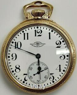 Vintage Ball Hamilton 999N 23 jewel 16s RR Railroad grade pocket watch Running