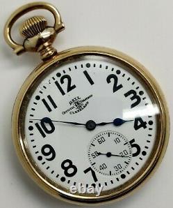 Vintage Ball Hamilton 999P 21 jewel 16s RR Railroad grade pocket watch Running