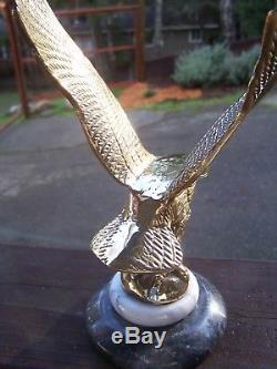 Vintage Brass Eagle Pocket Watch Stand Display Hamilton Illinois Railroad etc