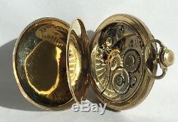 Vintage Estate Hamilton 17 Jewel Gold filled #910 Pocket watch Runs L247