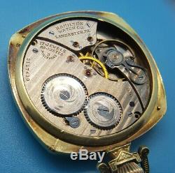Vintage HAMILTON Grade 916 Model 1 14k Gold Filled Pocket Watch 12s 17j