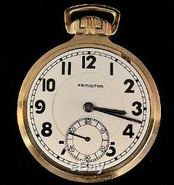Vintage HAMILTON Model 3 Grade 950E Elinvar RAILROAD Pocket Watch 23 Jewel Fob