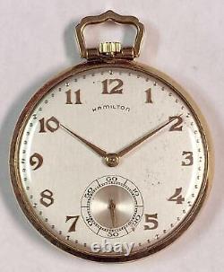 Vintage Hamilton 10s 23j 945 Grade Kellogg Presentation Pocket Watch 10k G. F