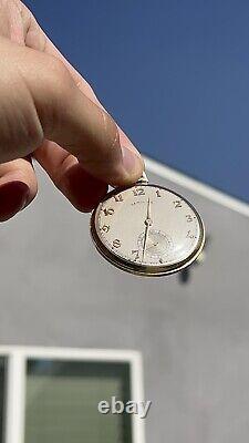 Vintage Hamilton 14k Gold Filled Pocket Watch 917 Movement 17 Jewels Running