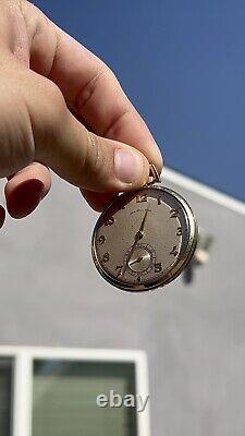 Vintage Hamilton 14k Gold Filled Pocket Watch 917 Movement 17 Jewels Running