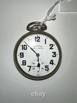 Vintage Hamilton 16s Traffic Special 17 Jewels Pocket Watch 10k GF Grade 669