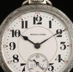 Vintage Hamilton 1928 992 Model 2 21j 16s Open Face Pocket Watch