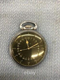 Vintage Hamilton 1942 4992B GCT US Military WWII Navigation Pocket Watch AN 5740