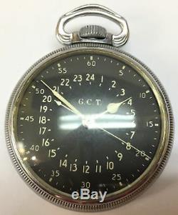 Vintage Hamilton 4992B 22 Jewel G. C. T. 24hr Military Watch U. S. Running