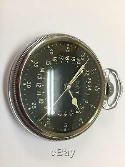 Vintage Hamilton 4992B 22 Jewel G. C. T. 24hr Military Watch U. S. Running