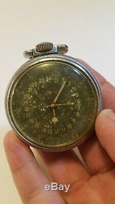 Vintage Hamilton 4992B 22 jewels Navigation 1942 WW2 pocket watch