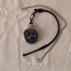 Vintage Hamilton 4992B G. C. T. 24hr Military Pocket Watch. Keeps Good Time