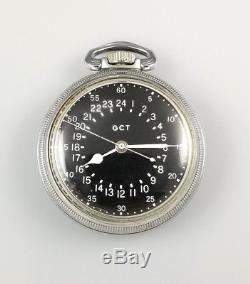Vintage Hamilton 4992b 22j Gct Us Military Pilots Hack Pocket Watch An5740
