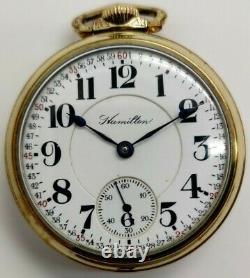 Vintage Hamilton 940 21 jewel 18s RR Railroad grade pocket watch Running