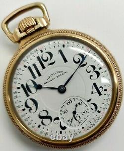 Vintage Hamilton 950 23 jewel 16s RR Railroad grade pocket watch Running