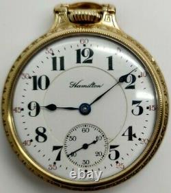 Vintage Hamilton 992 21 jewel 16s RR Railroad grade pocket watch Running