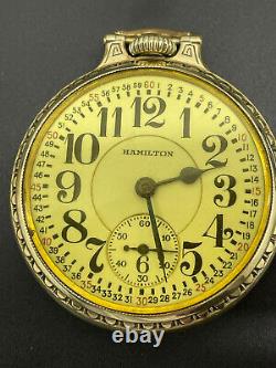 Vintage Hamilton 992 Railroad Grade 10K Gold F. 21J Pocket Watch