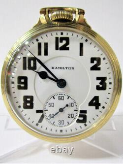 Vintage Hamilton 992E Elinvar Railroad Pocket Watch 16s 21j 1939 BOC