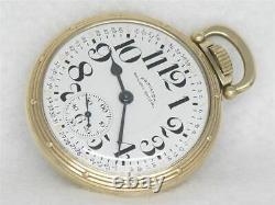 Vintage Hamilton 992b 21 Jewel 10k Gold Fill Railroad Pocket Watch, Running