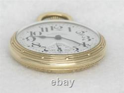 Vintage Hamilton 992b 21 Jewel 10k Gold Fill Railroad Pocket Watch, Running