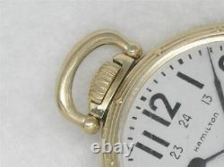 Vintage Hamilton Canadian 992b 21j Railroad Pocket Watch, 24 Hour Dial, Running