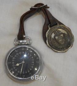 Vintage Hamilton GCT 24 Hour Manual Wind Military Pilot Pocket Watch