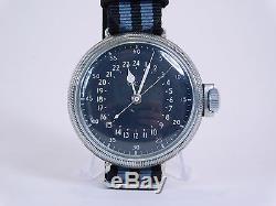 Vintage Hamilton GCT 24 Hour Military Wristwatch Converted Pocket Watch HW509