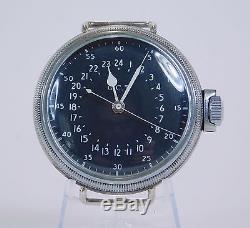 Vintage Hamilton GCT 24 Hour Military Wristwatch Converted Pocket Watch HW509