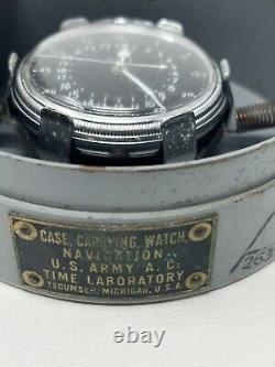 Vintage Hamilton Military Master Navigation Watch Complete with RARE Shock Case