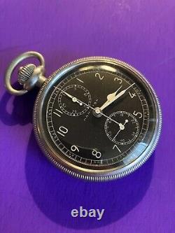 Vintage Hamilton Model 23 19J AN 5721-1 Military Chronograph Pocket Watch