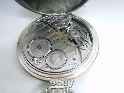 Vintage Hamilton Pocket Watch 14k White Gold Filled