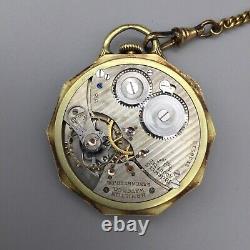 Vintage Hamilton Pocket Watch Solid 14K Gold 45mm 19 Jewels