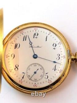 Vintage Hamilton Pocket Watch in 18K Gold, 1910, Vintage Watches