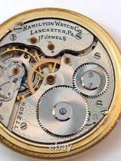 Vintage Hamilton Pocket Watch in 18K Gold, 1910, Vintage Watches