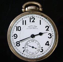 Vintage Hamilton Railroad 23J Railway Special 16s 950B 10K GF Pocket Watch