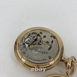 Vintage Hamilton Railroad Pocket Watch 17 Jewels Gold Plated Floral Early 1900's