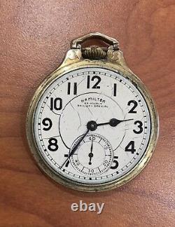 Vintage Hamilton Railway Special Pocket Watch 950B Lever Set Size 16 23Js 10KGF