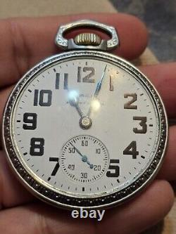 Vintage Hamilton Railway Special Pocket Watch 992B 21J Bar Over Crown SERVICED