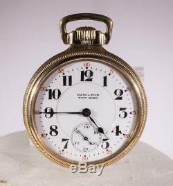 Vintage Hamilton Time-King Pocket Watch 21j 992 Grade Size 16s Railroad Grade