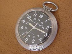 Vintage LL Bean Hamilton Pocket Watch. Manual Wind. Cal. 649. Military
