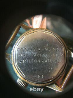 Vintage WW2 US Navy Hamilton military watch, FSSC-H3, Rare 2987 issue