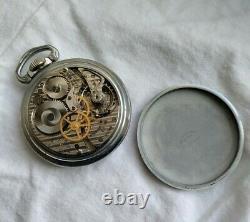 Vintage Wwii Hamilton Gct 4992b 24h Military Pocket Watch 22j Base Metal