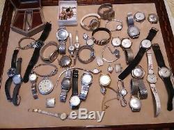 Vintage windup Watch Lot Hamilton Bulova hampden pocket watch Seiko 25j gruen+++
