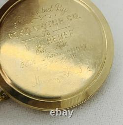 Vtg 10k Solid Gold Hamilton Masterpiece Pocket Watch 21j SIGNED HENRY FORD II