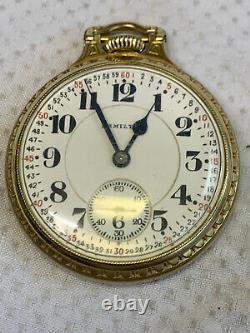 Vtg 1925 Hamilton Pocket Watch 2337205 Grade 992 16S 21J Model 2 RUNNING