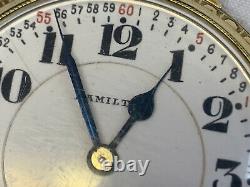 Vtg 1925 Hamilton Pocket Watch 2337205 Grade 992 16S 21J Model 2 RUNNING